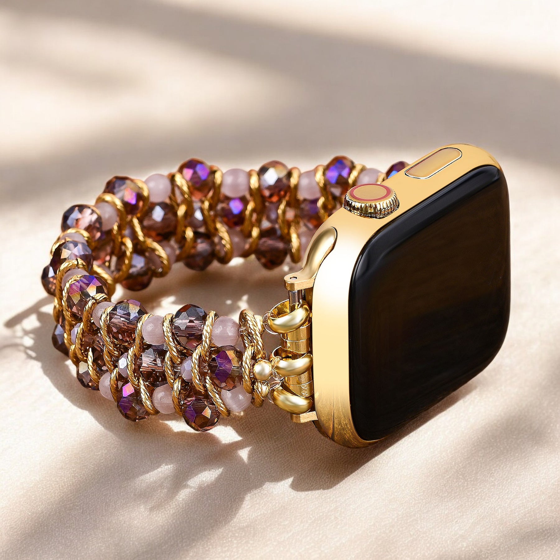 Correa trenzada Golden Serenity Gem para Apple Watch