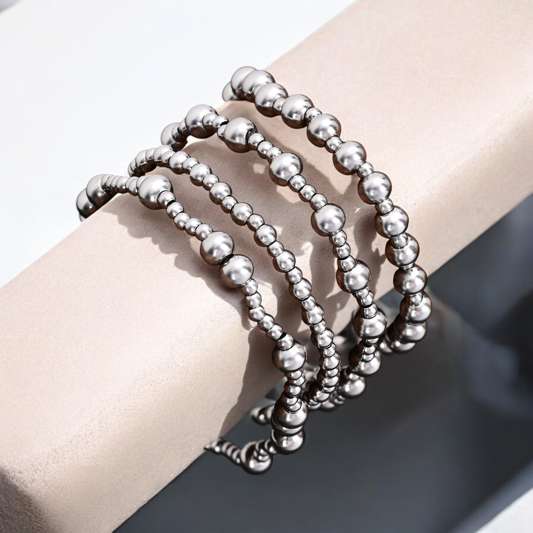 Conjunto de Pulseras de Platino Demure