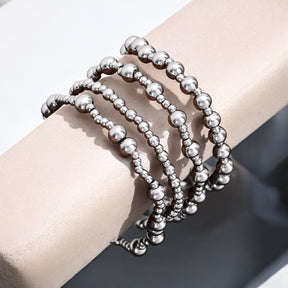 Conjunto de Pulseras de Platino Demure