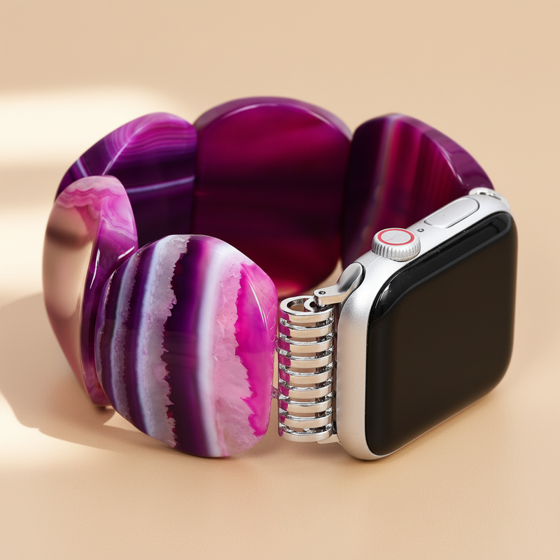 Correa elástica de ágata ciruela mística para Apple Watch