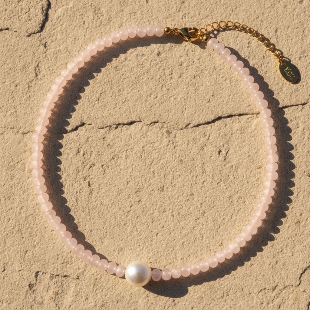 Collar de perlas Rose Glow