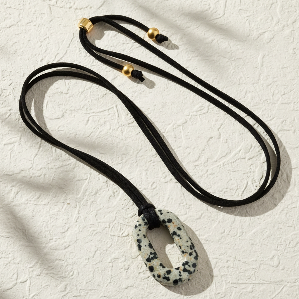 Collar de serenidad turquesa de ante