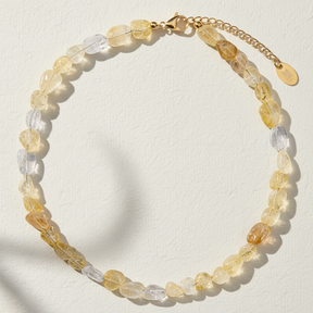 Collar de Citrino Brillo Dorado