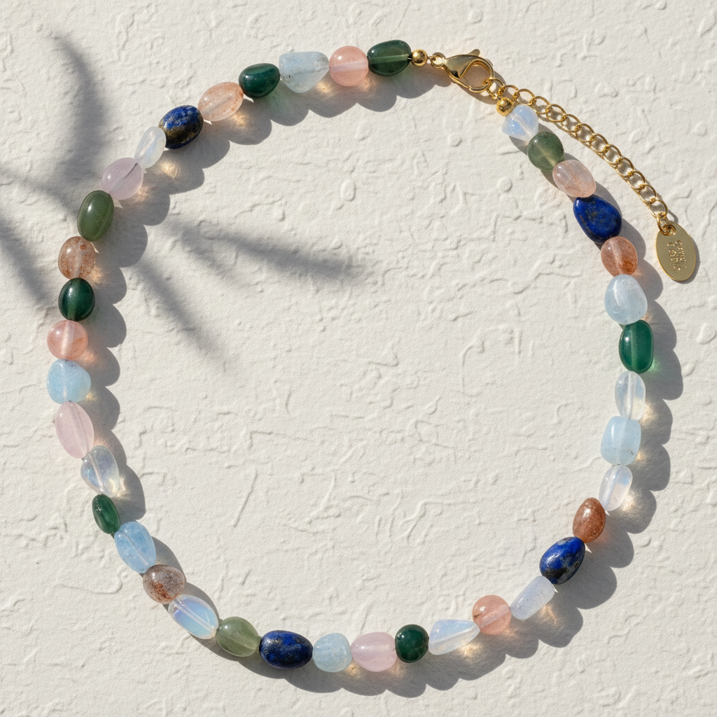 Collar de piedra brillo místico