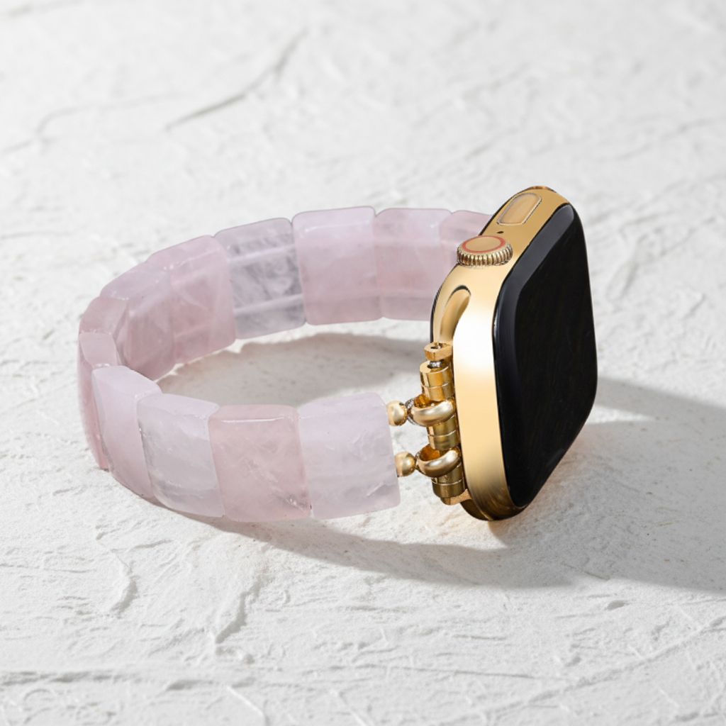 Correa elástica de cuarzo color rubor para Apple Watch