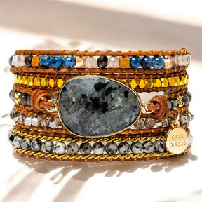 Pulsera envolvente de labradorita etérea