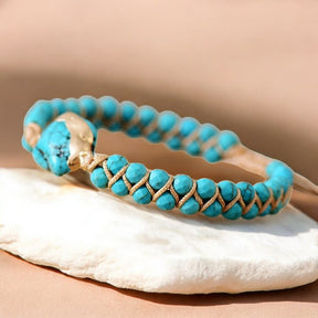 Pulsera de encanto étnico de turquesa
