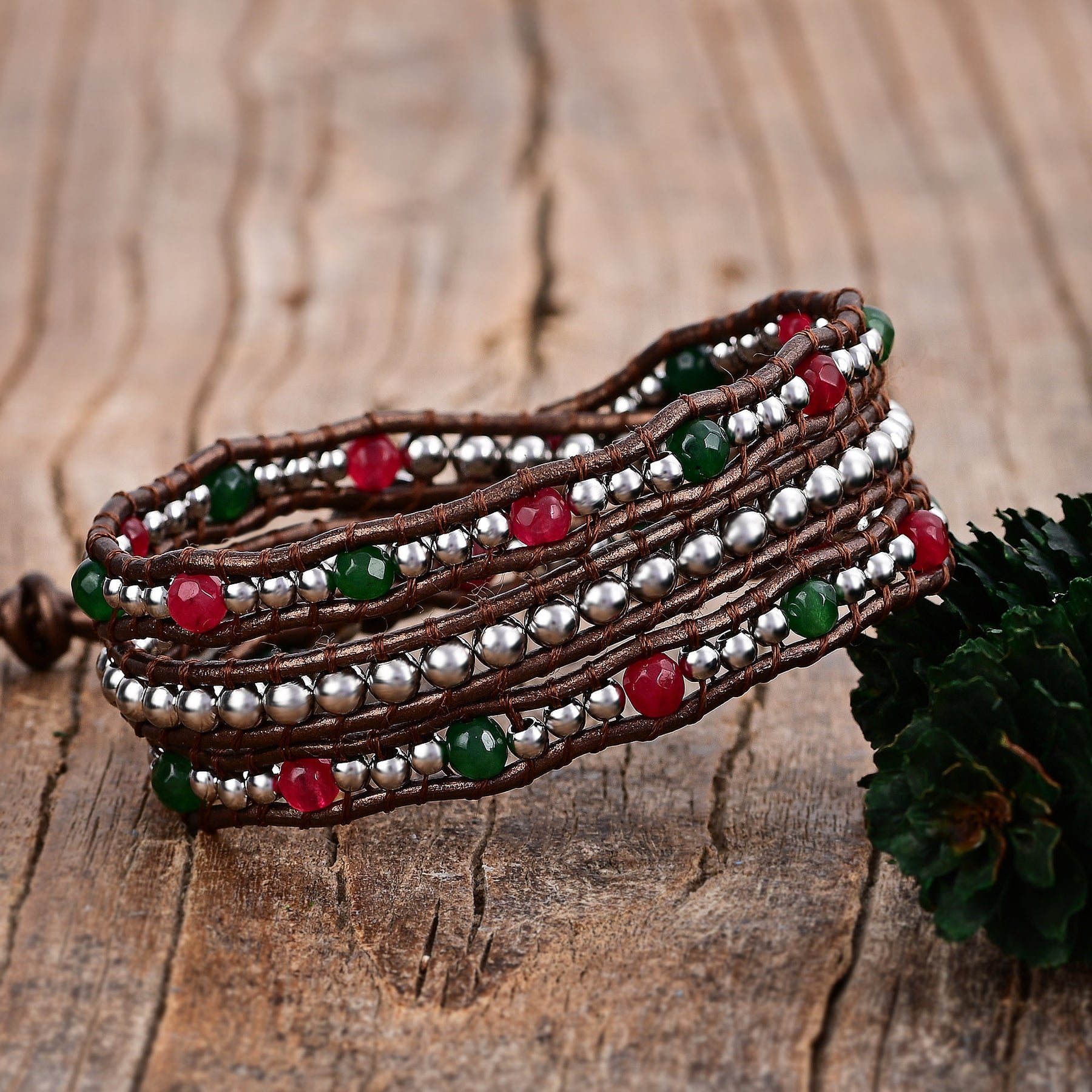 Pulsera navideña con diseño de Winter Wonderland