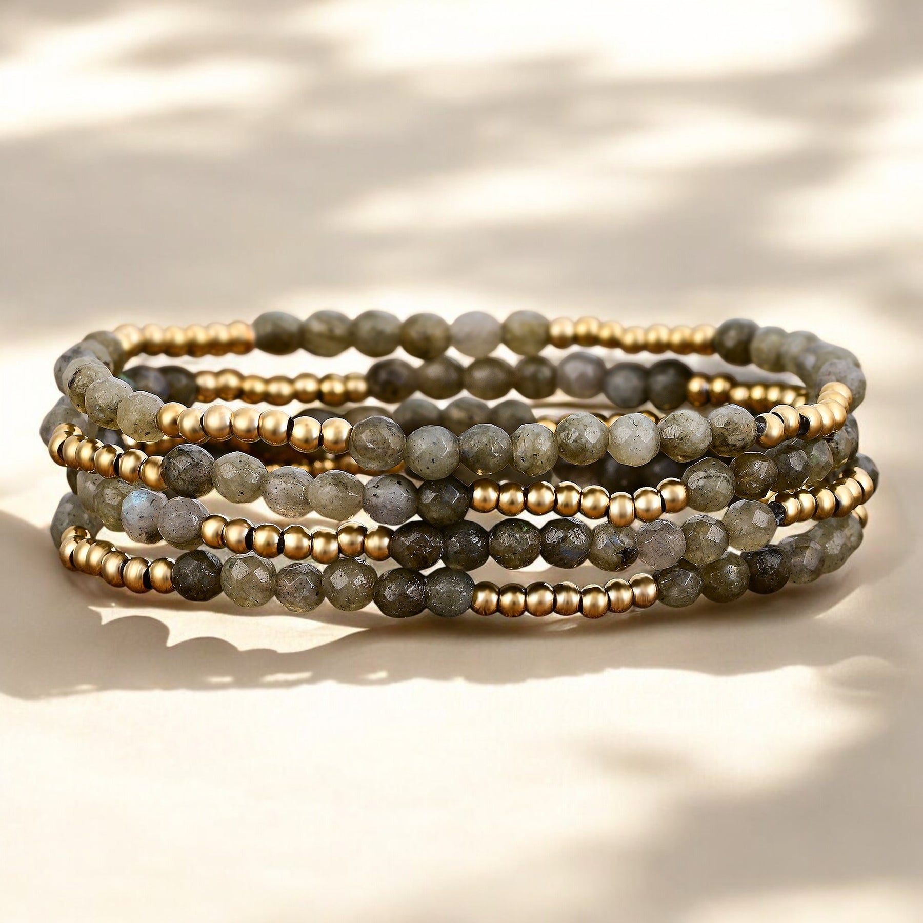 Conjunto de Pulseras Mágicas de Labradorita