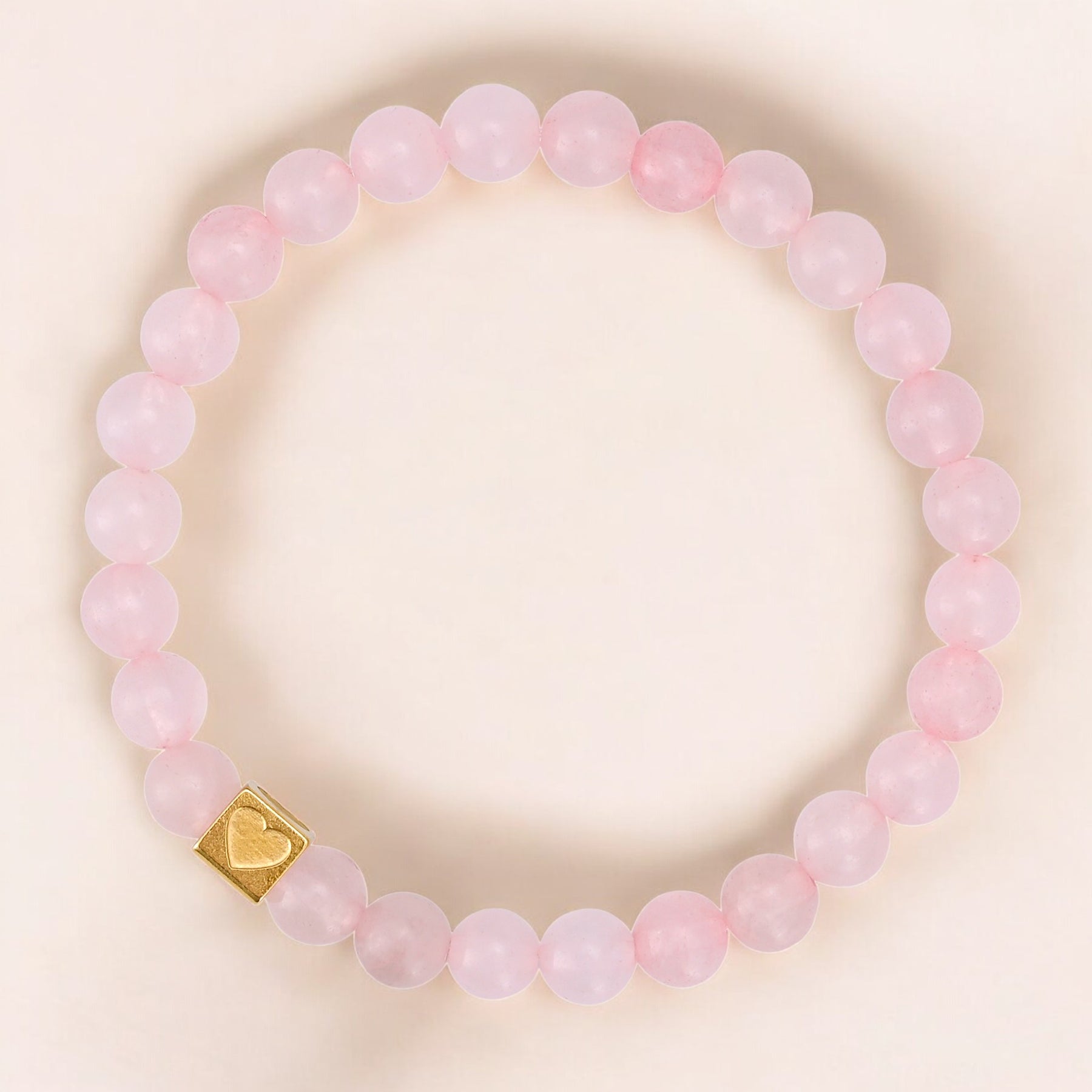 Pulsera de Cuentas de Amor Doradas para San Valentín