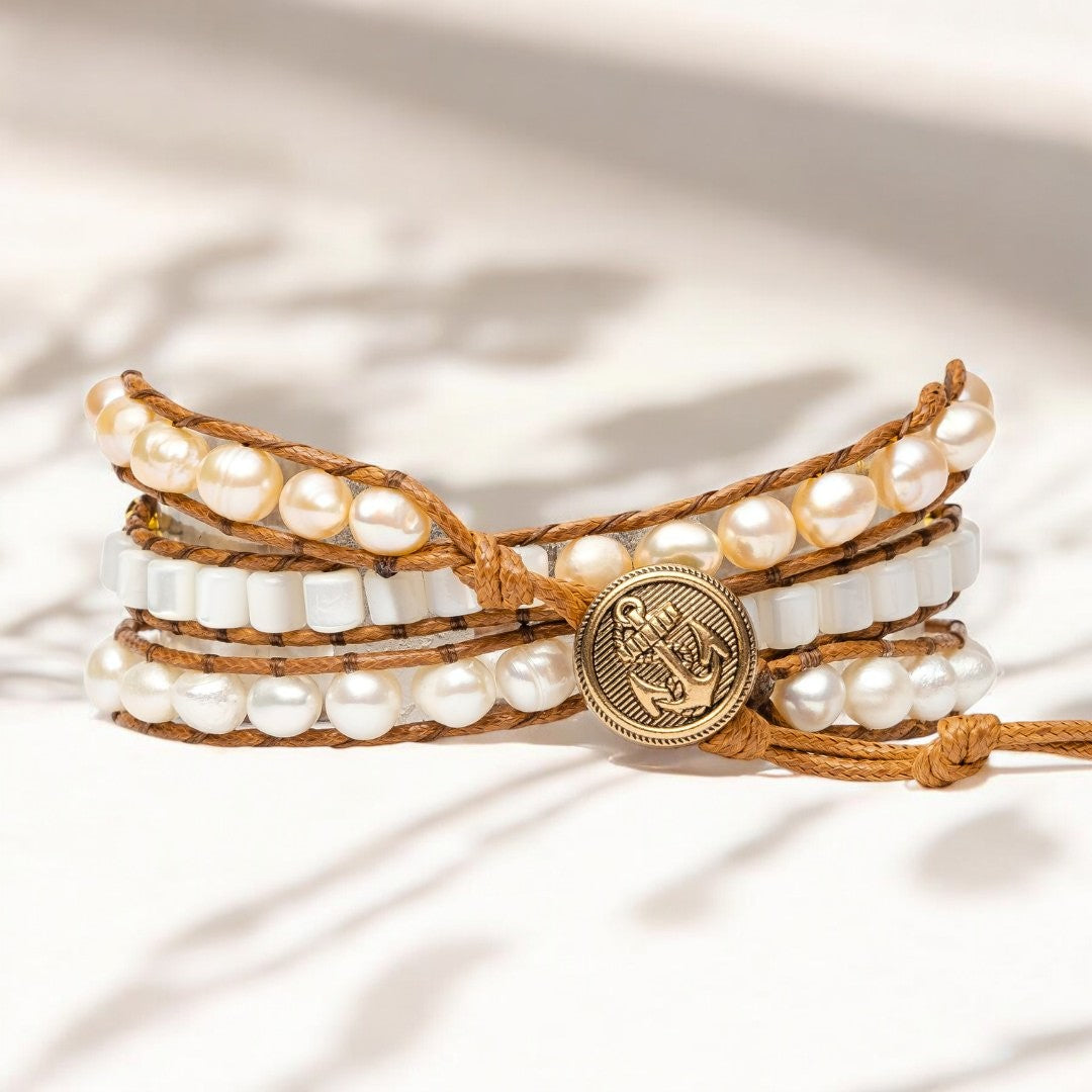 Correa de Perla de Agua Dulce Elegante para Apple Watch