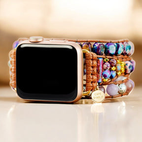 Correa de Jaspe Púrpura Elegante para Apple Watch