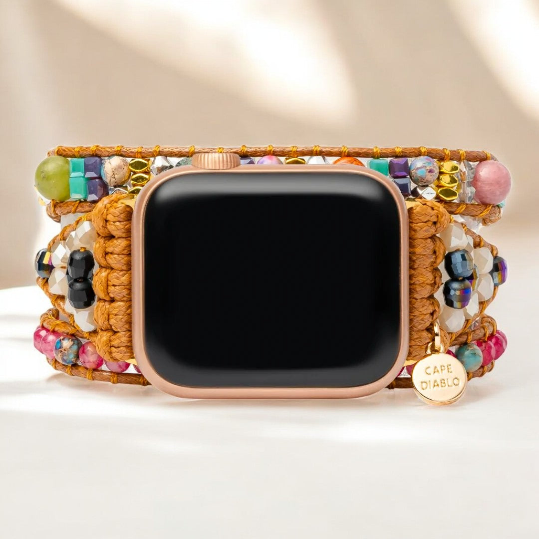 Correa de protección de amatista curativa para Apple Watch