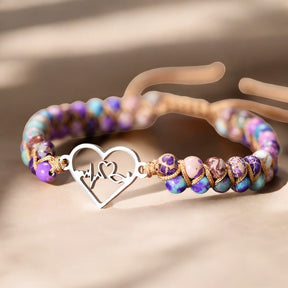 Pulsera de sanación con encanto de latido del corazón