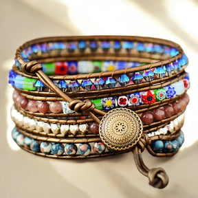Pulsera envolvente de protección de flores imperiales