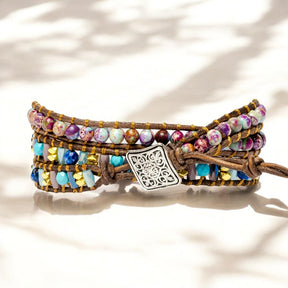 Pulsera envolvente de jaspe emperador intenso