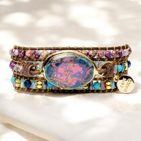 Pulsera envolvente de jaspe emperador intenso