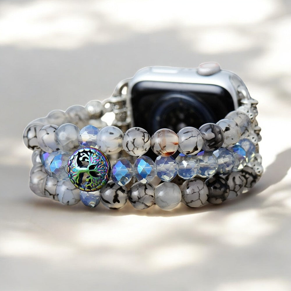 Correa elástica de cristal de labradorita para Apple Watch