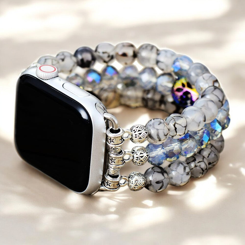 Correa elástica de cristal de labradorita para Apple Watch