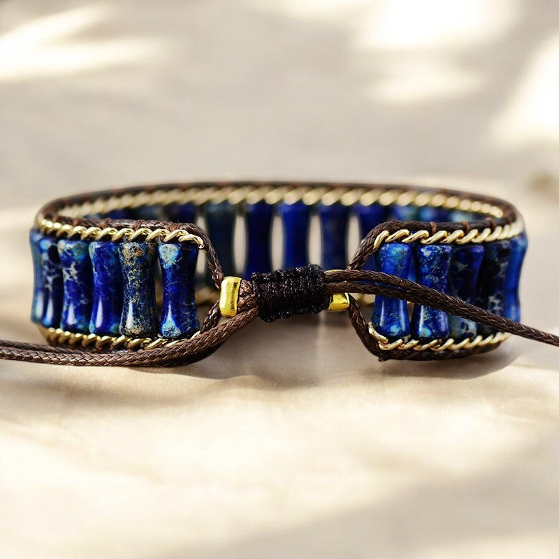 Pulsera mágica de energía de jaspe azul