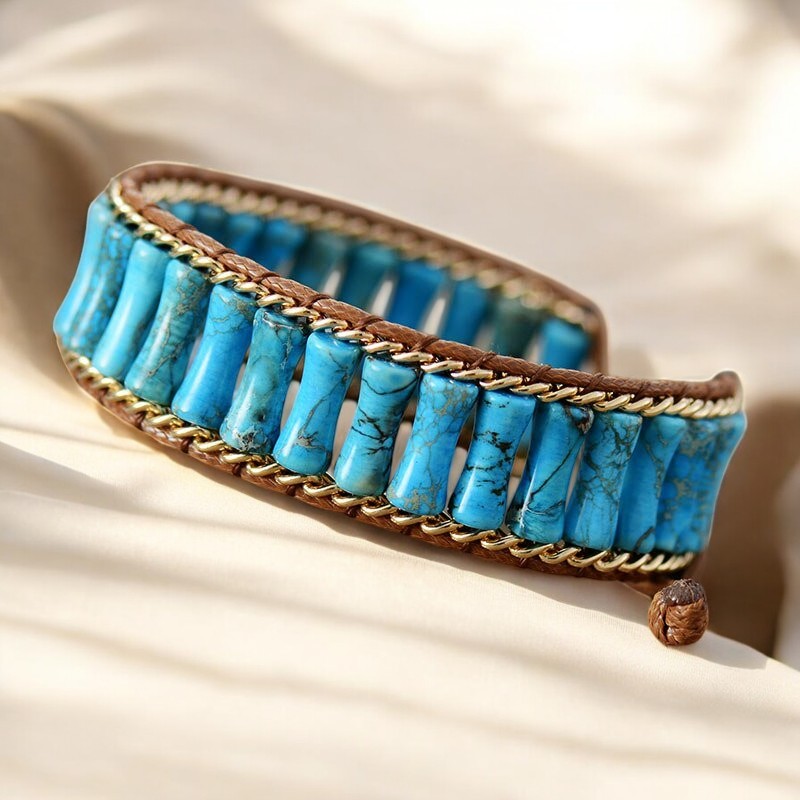 Pulsera de energía de jaspe turquesa mágica