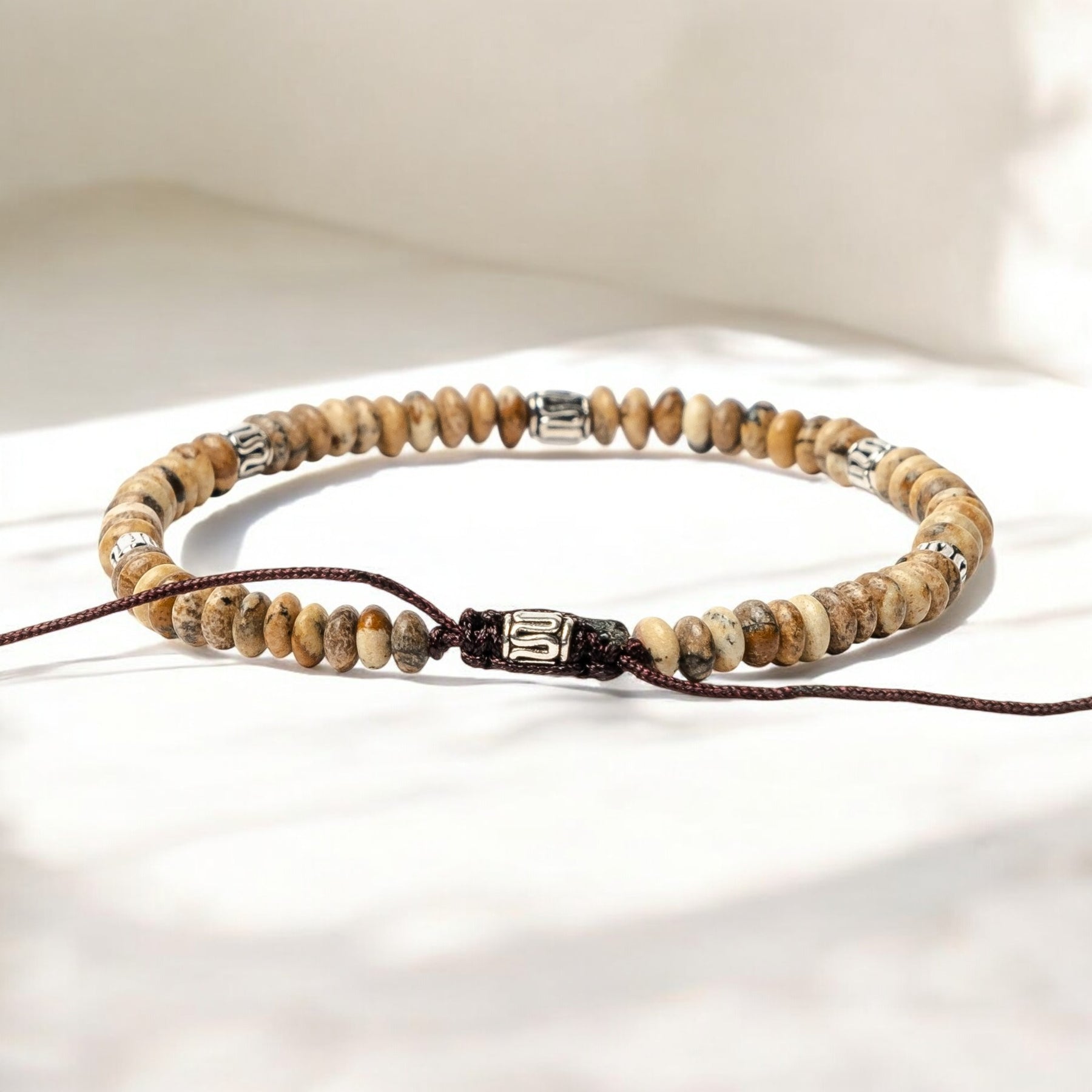 Pulsera de Jaspe Tibetano para Hombre