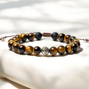 Pulsera tibetana de ojo de tigre para hombre