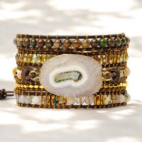 Pulsera envolvente de ágata Diosa de la luz de la luna
