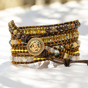 Pulsera envolvente de ágata Diosa de la luz de la luna