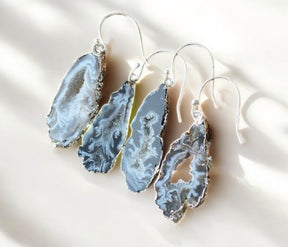 Pendientes Colgantes de Ágata Natural