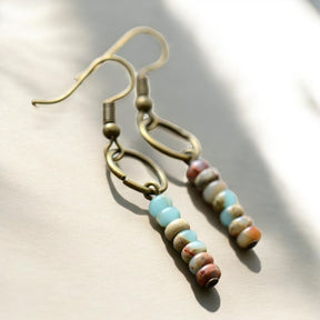 Pendientes de Jaspe de Piedra Natural