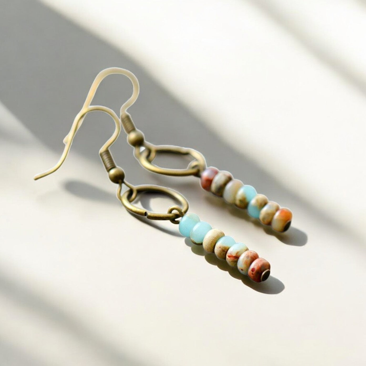 Pendientes de Jaspe de Piedra Natural