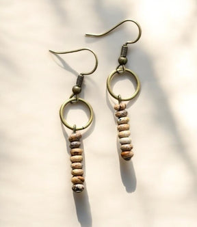Pendientes de Jaspe de Piedra Natural