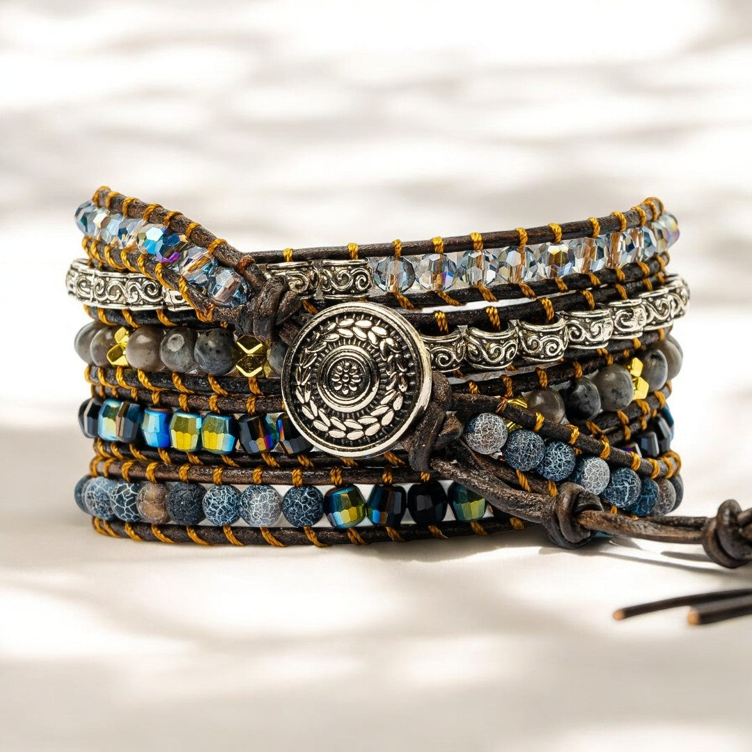 Pulsera envolvente de protección Onyx Moonlight