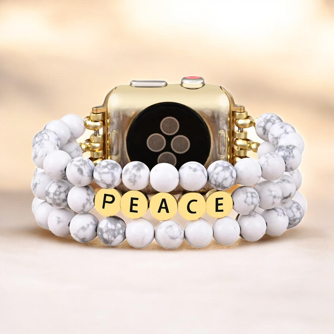 Correa Howlite Peace Inspiration Apple Watch
