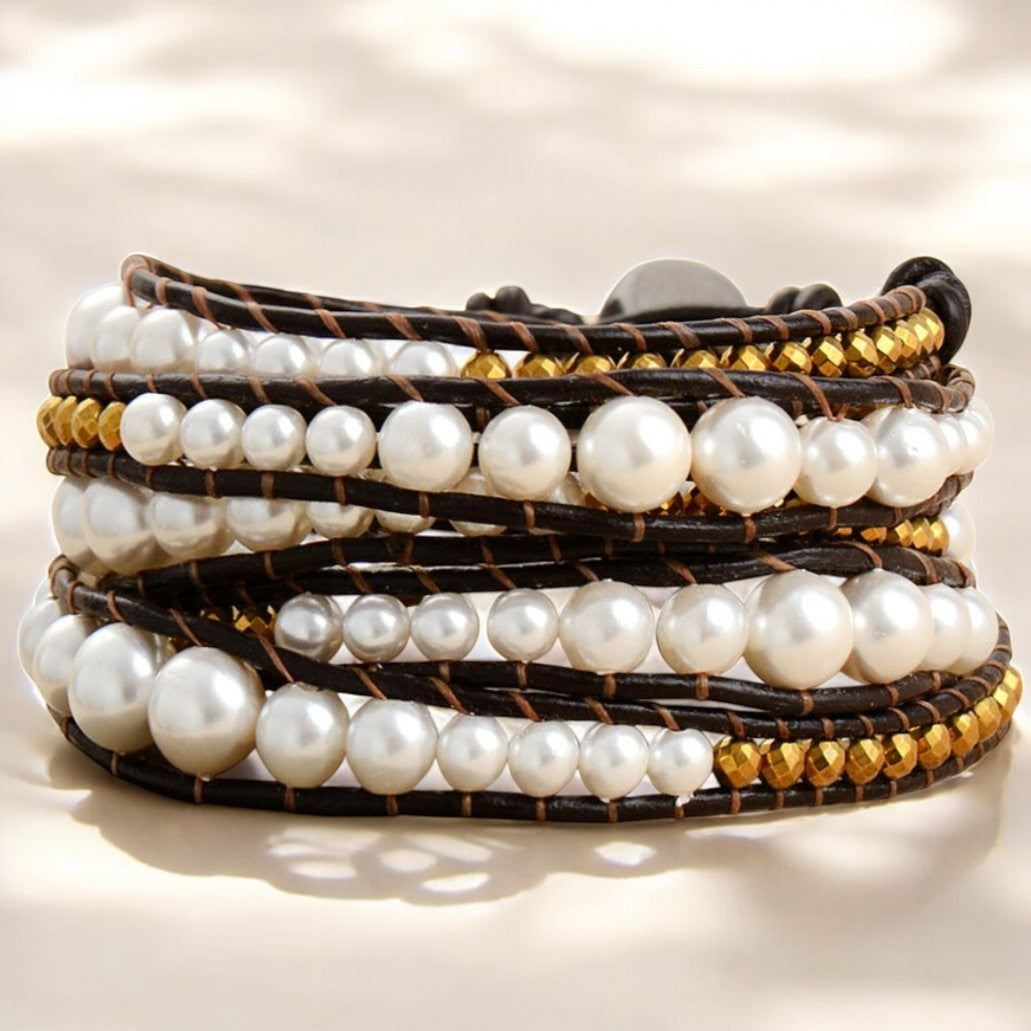 Pulsera Envoltura de Protección de Perlas