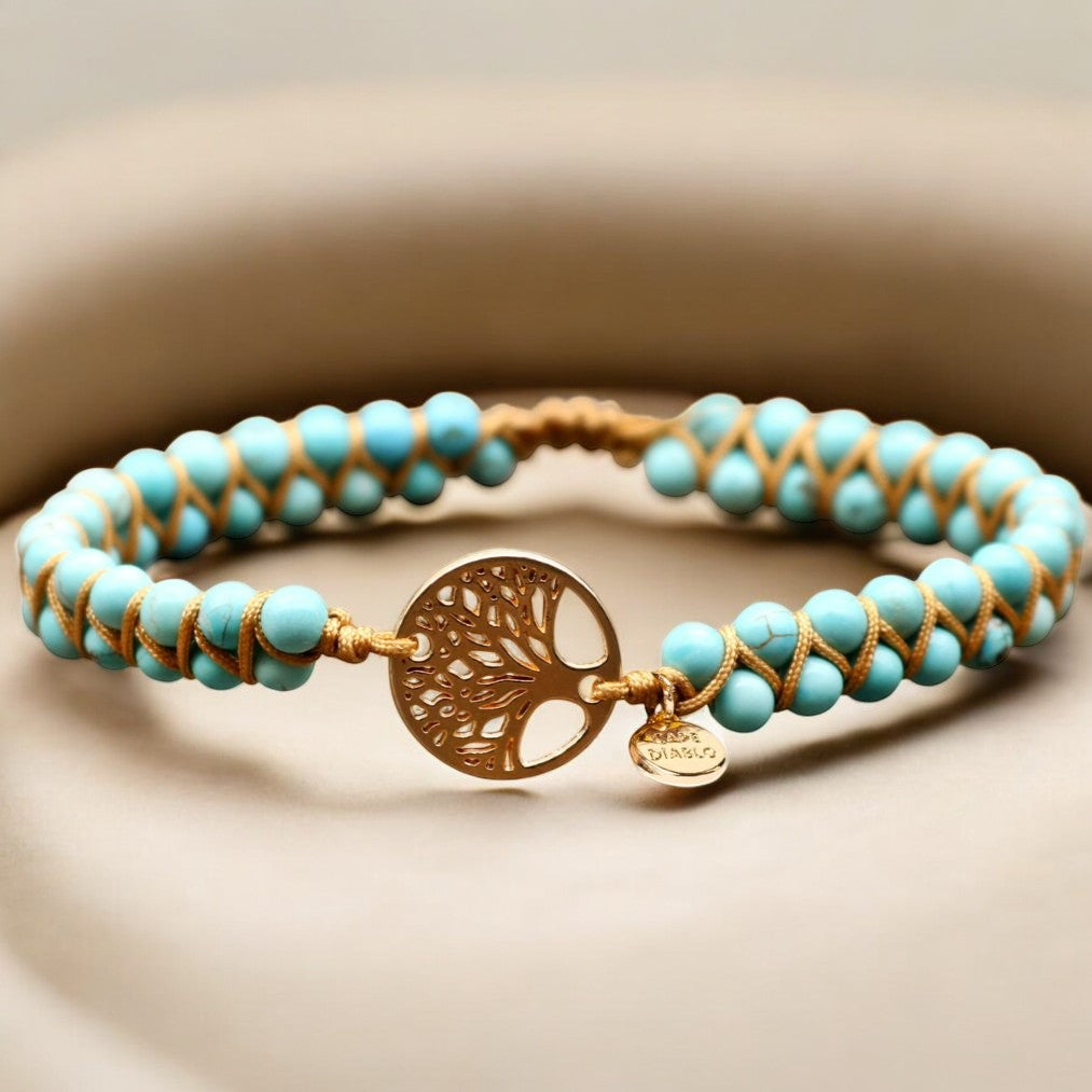 Pulsera Árbol de la Vida Turquesa