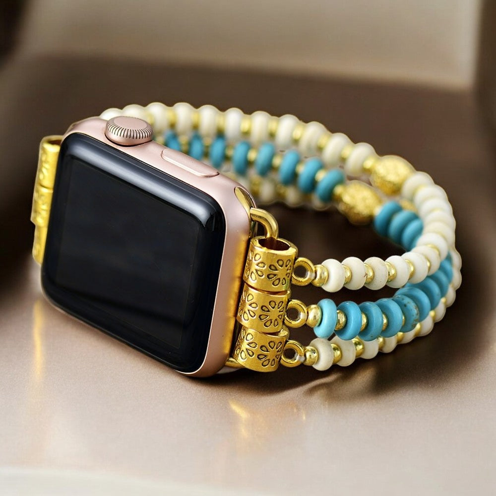 Correa elástica de Howlita turquesa para Apple Watch