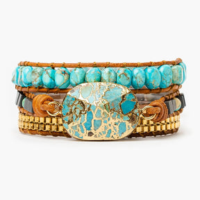 Turquoise Calming Energy Wrap Bracelet - Cape Diablo